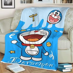 Lovely Doraemon Japanese manga Sherpa Fleece Quilt Blanket BL2345