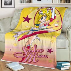 Lovely Sailor Moon Manga Christmas Ver 2s Sherpa Fleece Quilt Blanket BL1443