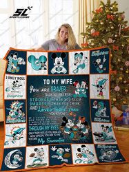 Miami Dolphins Sherpa Fleece Quilt Blanket BL0051