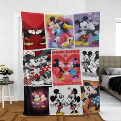 Mickey and Minnie Disney Sherpa Fleece Quilt Blanket BL2521