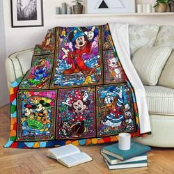 Mickey And Minnie Fantasia Sherpa Fleece Quilt Blanket BL1884