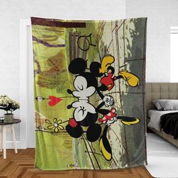 Mickey and Minnie Sherpa Fleece Quilt Blanket BL1748