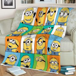 minions despicable me sherpa fleece quilt blanket bl2263