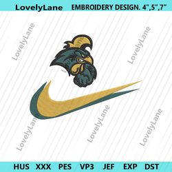 Coastal Carolina Chanticleers Double Swoosh Nike Logo Embroidery Design File