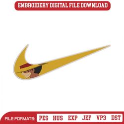 Nike x Half Face Luffy One Piece Embroidery Designs File