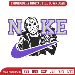 Nike Jason Voorhees Embroidery Designs File Nike Machine Embroidery Designs