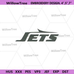 NFL Jets Wordmark Logo Embroidery Design, Jets Football Team Logo Machine Embroidery