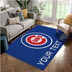Customizable Chicago Cubs Personalized Accent Rug Area Rug For Christmas Living Room Rug Home Us Decor