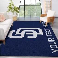 Customizable San Diego Padres Personalized Accent Rug Area Rug Carpet Living Room And Bedroom Rug Christmas Gift Us Deco