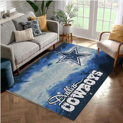Dallas Cowboys Fade Rug NFL Team Area Rug Bedroom Rug Home Decor Floor Decor