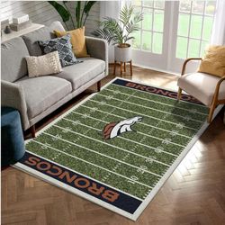 Denver Broncos Rug Football Rug Floor Decor The Us Decor 1