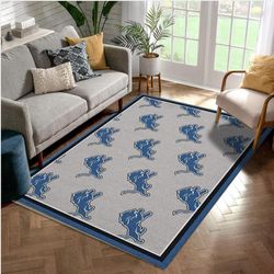 Detroit Lions Repeat Rug NFL Team Area Rug Living Room Rug Family Gift Us Decor