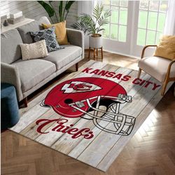 Kansas City Chiefs Vintage NFL Area Rug Living Room Rug Home Decor Floor Decor 1