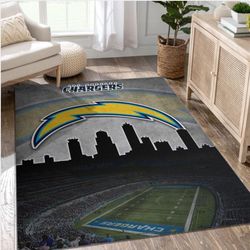 Los Angeles Chargers NFL Rug Bedroom Rug US Gift Decor 1