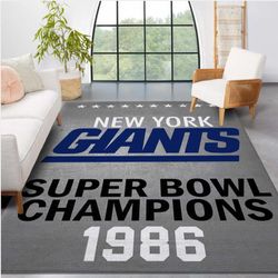 New York Giants 1986 NFL Area Rug Living Room Rug US Gift Decor 1