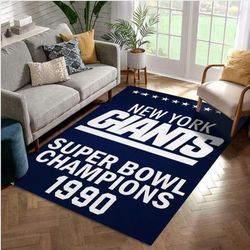 New York Giants 1990 Nfl Football Team Area Rug For Gift Living Room Rug Home US Decor