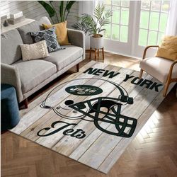 New York Jets Helmet NFL Football Team Area Rug For Gift Bedroom Rug Home Decor Floor Decor 1