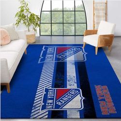 New York Rangers Nhl Team Logo Nice Gift Home Decor Rectangle Area Rug
