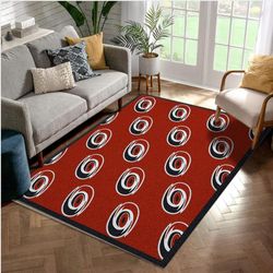 NHL Repeat Carolina Hurricanes Area Rug Carpet Bedroom Rug US Gift Decor