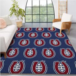 NHL Repeat Montreal Canadians Area Rug Kitchen Rug Home Decor Floor Decor 1