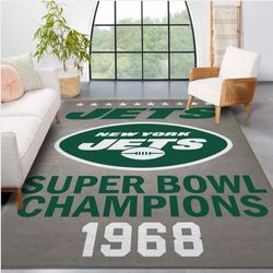 New York Jets 1968 NFL Area Rug Living Room Rug Home Decor Floor Decor 1
