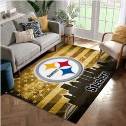 Pittsburgh Steelers NFL Area Rug Bedroom Rug Home Decor Floor Decor 1