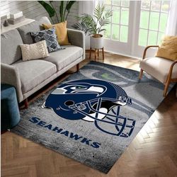 Seattle Seahawks Football Nfl Rug Living Room Rug Home Decor Floor Decor