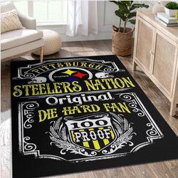 Steelers Die Hard NFL Area Rug Bedroom Rug US Gift Decor 1