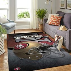 San Francisco 49Ers Nfl Area Rugs Team Helmet Living Room Carpet Sports Rug Rectangle Carpet Floor Decor Home Decor
