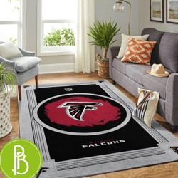 Atlanta Falcons Nfl Team Logo Living Room Area Rug
