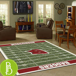 Authentic Wisconsin Badgers Football Field Inspired Large Area Rug