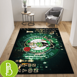 Boston Celtics Nba Rug Custom Area Floor Carpet For Sport Enthusiasts Home Decor