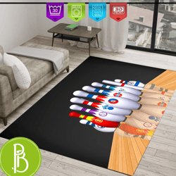 bowling alley chic a unique patterned rug perfect as a special gift for sports enthusiasts