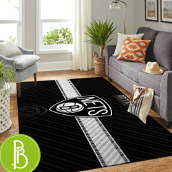 Brooklyn Nets Limited Edition Rug Custom Size And Printing For Unique Nba Decor