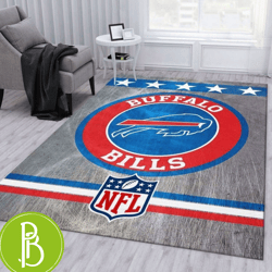 Buffalo Bills Banner Nfl Themed Area Rug For Family