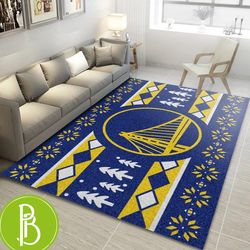 Golden State Warriors Christmas Nba Rug Home Decor Get In The Holiday Spirit With Your Team