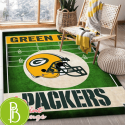 Green Bay Packers End Zone Bedroom Home Decor Rug