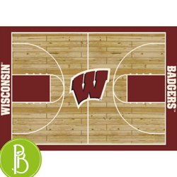 Imperial Wisconsin Badgers Courtside Luxury Rug For Fans