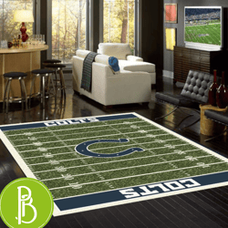 Indianapolis Colts Nfl Football Field Rug Bring The Gridiron To Your Home Decor