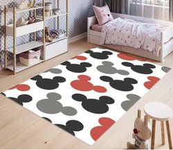 Mickey Pattern Rug, Non-Slip Minnie Pattern Kids Room Rug, Baby Room Decor Gift For Kids