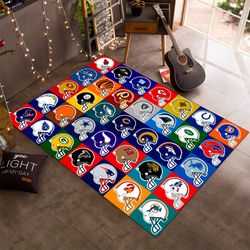 american football rug, football map rug, sports rug, area rug, gift for him, football decor, minimalist