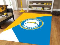 American Football Rug, Los Angeles Chargers, Kids Room Rug, Personalized Rug, Los Angeles Chargers Rug