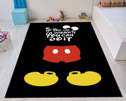 Cartoon Character Rug, Minnie Mouse Rug, You Con Do It Rug,If You Can Dream It, Yes Yes, Kids Room Rug, Custom Decor Rug