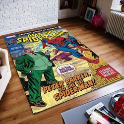 Spider-Man Rug, Magazine Cover, Legendary Hero, Fantastic Rug, Comic Book, Kids Room Rug, Area Rug, Home Rug