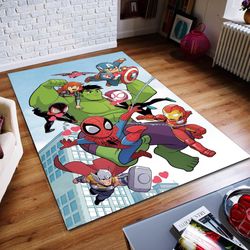 Spiderman Rug,Iron Man Rug,Fantastic Rug, Hulk Rug, Abstract Rug, Kids Room Rug, Area Rug, Colorful Rug, Home Decor