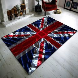 British Flag Rug, Union Jack Rug, Retro British Rug, Uk Flag Rug, Living Room Decor Rug, Flag Themed Rug, Flag Rug