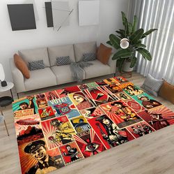 Propaganda Themed Rug Social Messages, Political Art Obey Disobey Vote Design Rug