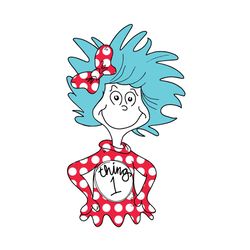 Cute Thing One Svg, Dr Seuss Svg, Thing 1 Svg, Cute Thing 1 Svg, Thing 1 Clipart, Thing 1 Vector, Cat In The Hat Svg