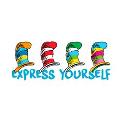 Express Your Self Cat In The Hat Svg, Trending Svg, Dr Seuss Svg, Cat In The Hat, Express Your Self, Dr Seuss Hat
