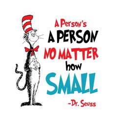 A Person Is A Person No Matter How Small You Are, Dr Seuss Svg, Dr Seuss Quotes, Cat In The Hat Svg, Book Quote Svg, Dr